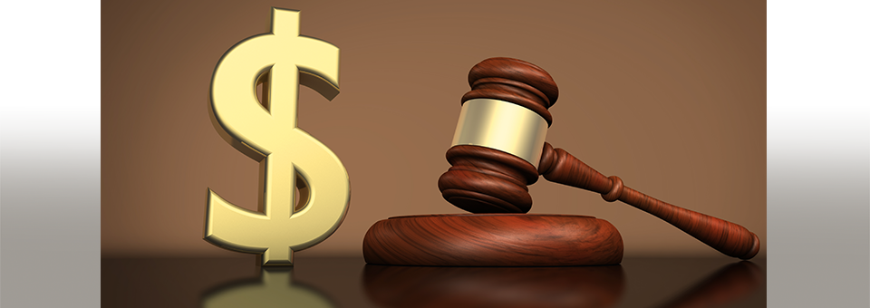 representation of attorneys fees image of dollar sign and gavel